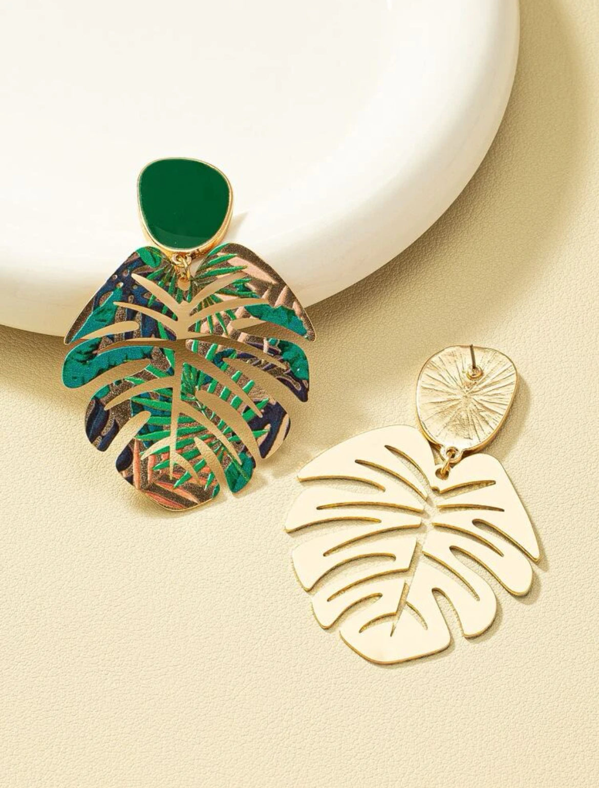 Monstera Earrings