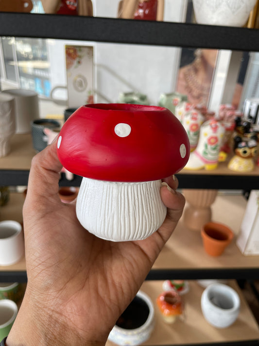 Small Red Mushroom Pot